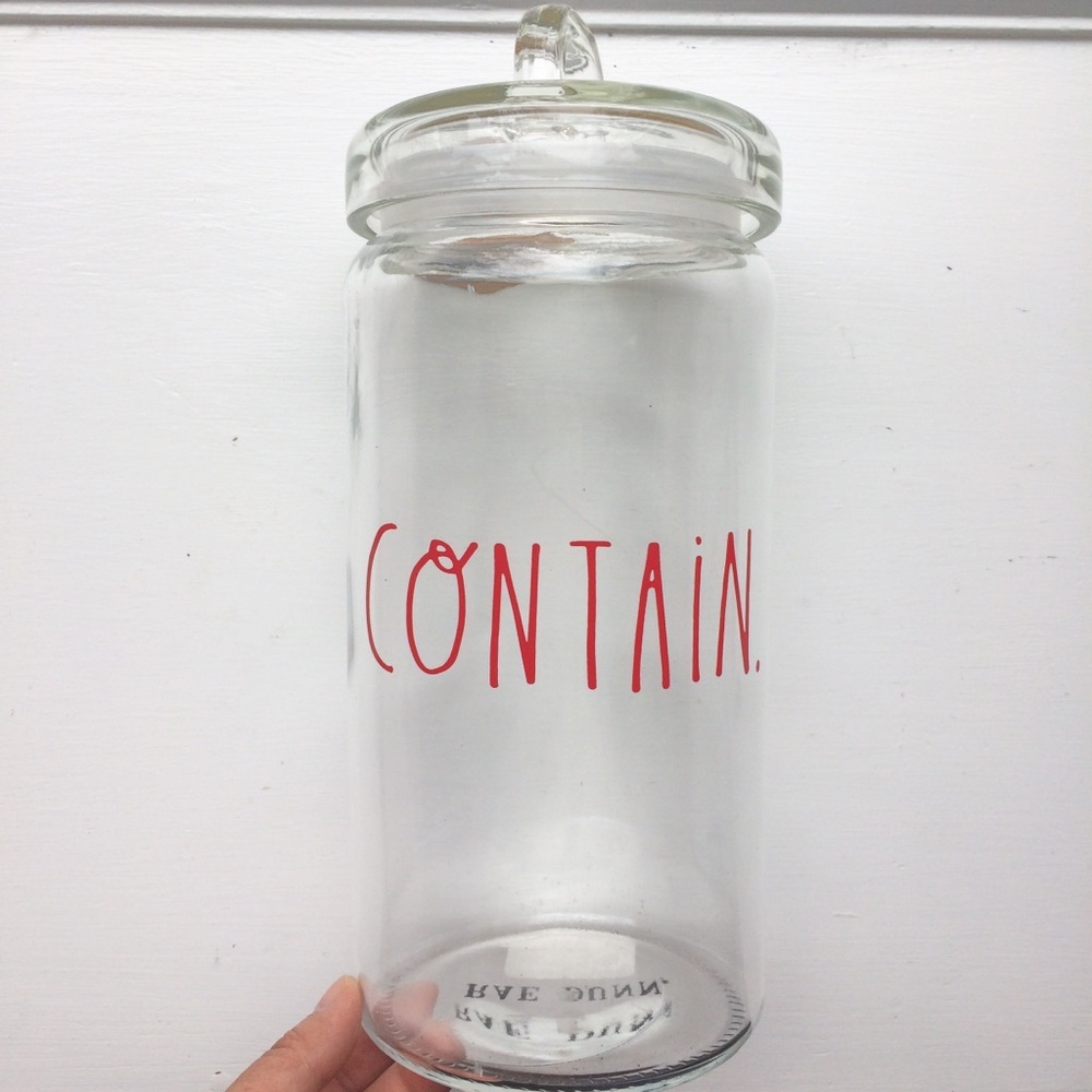Rae Dunn Glass Container